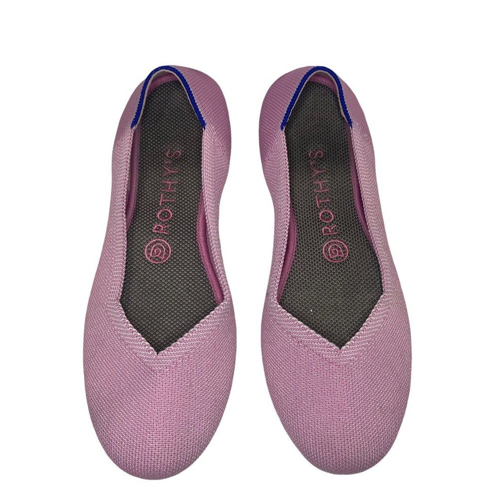 Rothy's Round Toe Ballet Flat - Retired color -  begonia pink- Size 8